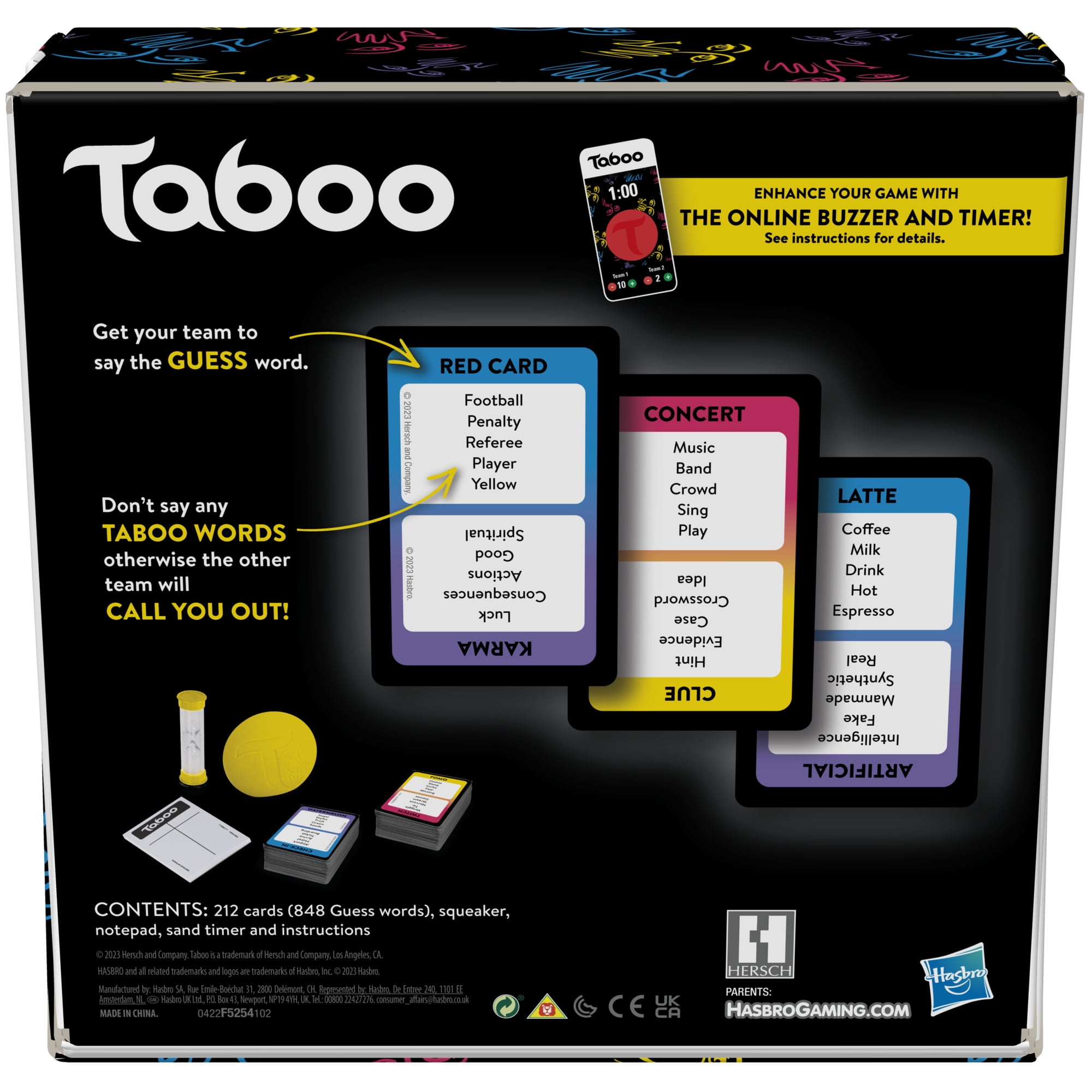 Taboo Classic Word Guessing Board Game for Adults and Teens