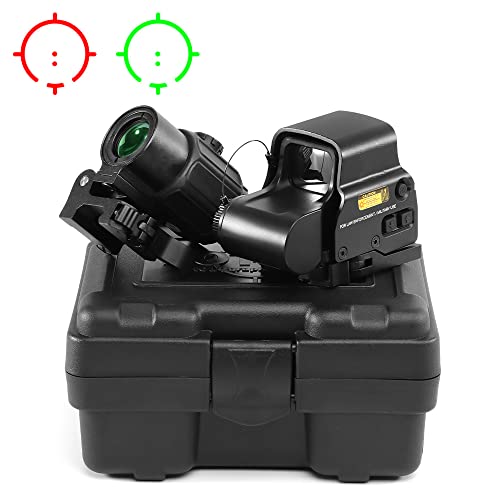 Red Green Dot Holographic Sight with Magnifier Upgrade