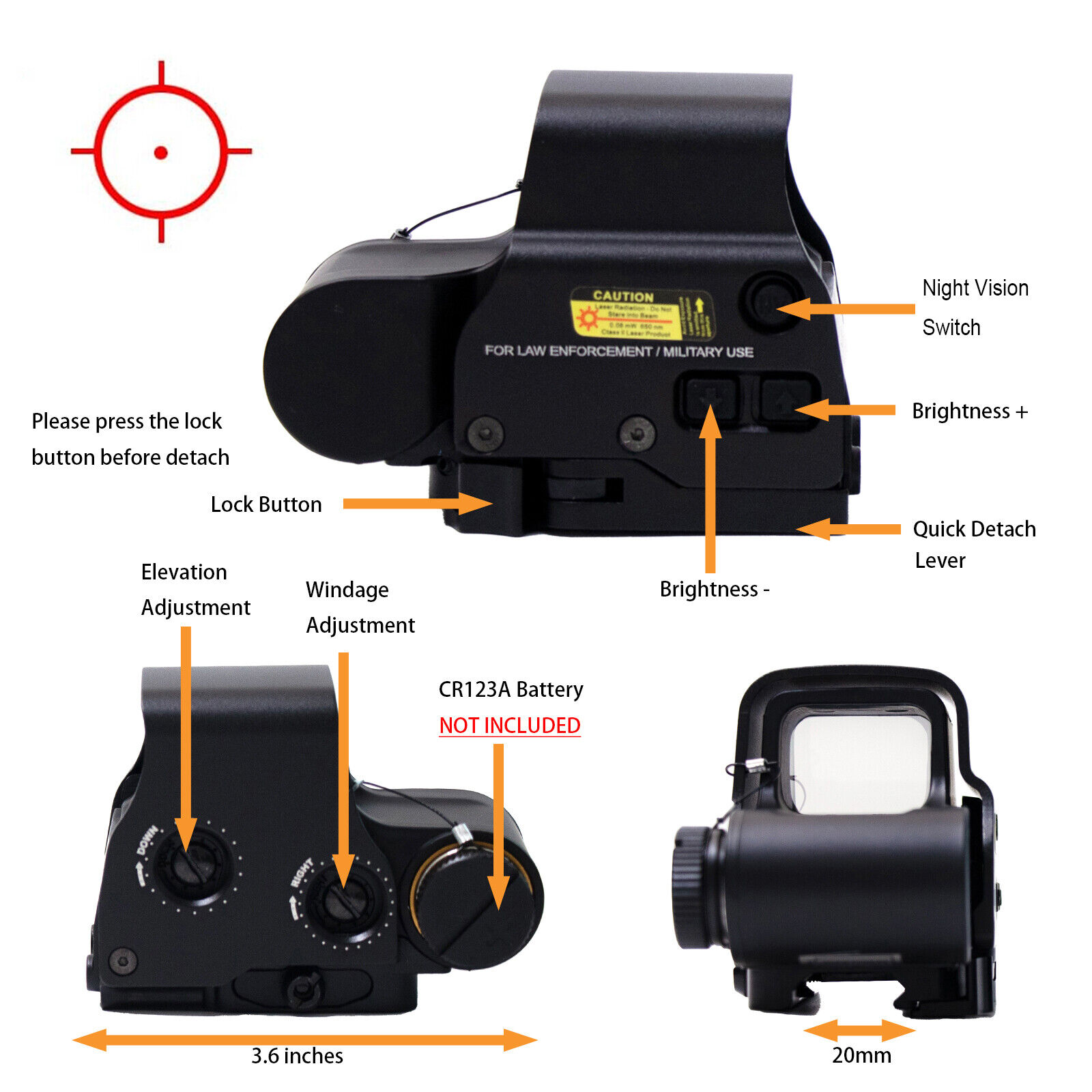 EXPS3-0 558 Holographic Red Dot Sight Clone