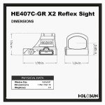 HOLOSUN Green 2MOA Dot Holographic Reflex Sight