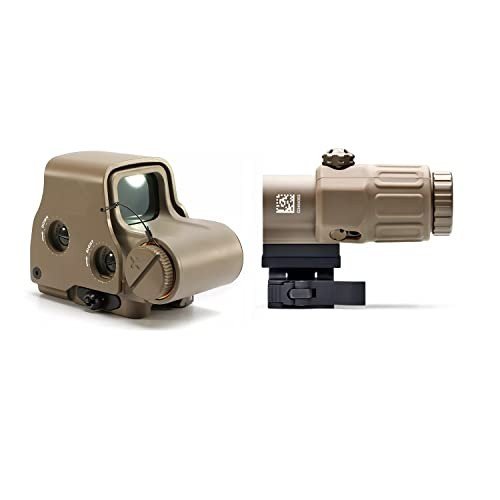Tan Red Green Dot Holographic Sight with 3X Magnifier