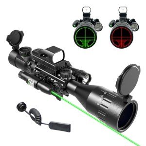 UUQ 4-12x50 AO Red/Green Illuminated Rifle Scope