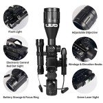 UUQ 4-12x50 AO Red/Green Illuminated Rifle Scope