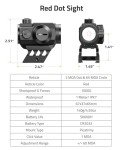 CVLIFE EagleFeather Reticle Red Dot Sight - 2 MOA