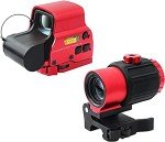 Red Green Dot Reflex Sight with G43X Magnifier Combo