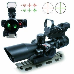 2.5-10X40 Rifle Scope with Red Dot Sight