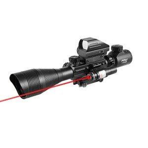 Pinty 4-12x50 Tactical Scope with Laser & Red Dot