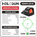 Holosun HE507C-GR X2 Green Dot Sight