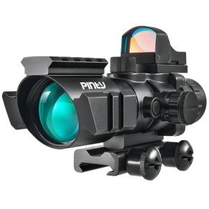 PINTY Tactical 4x32 Red Dot Sight Combo
