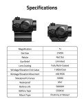 JackalHowl 2 MOA Red Dot Sight for Picatinny