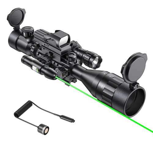 Qande 4-16x50AO Scope with Red Dot Holographic Sight