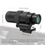 Feyachi M56 1.5X-5X Zoomable Red Dot Magnifier