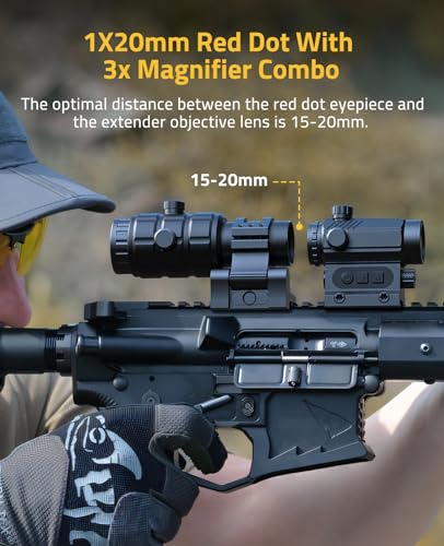 CVLIFE 3 MOA Red Dot with 3X Magnifier