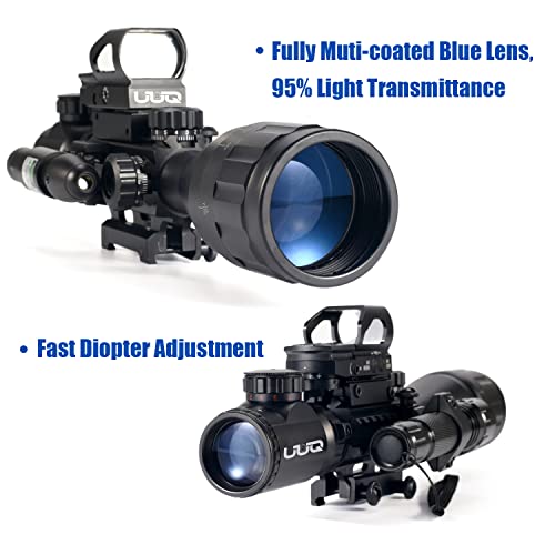 4-16X50 AO Rifle Scope with Red Dot Sight
