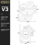 Predator V3 Compact Red Dot Sight with Mounts