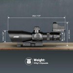 AOMEKIE 3-9x42 Rifle Scope with Holographic Sight