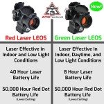 AT3 LEOS Red Dot Sight with Green Laser