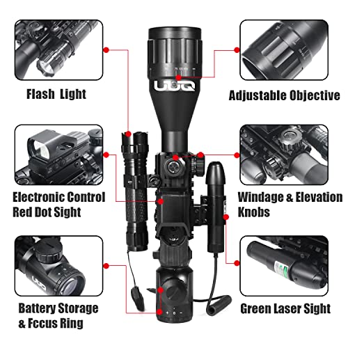 4-16X50 AO Rifle Scope with Red Dot Sight