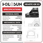 Holosun HE407C-GR X2 Green Dot Sight