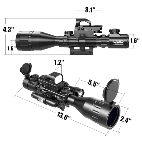 4-16X50 AO Rifle Scope with Red Dot Sight