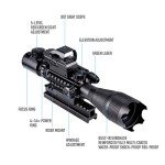 PINTY 4-in-1 Illuminated Rifle Scope Combo