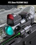 PINTY 4x32 Red Dot Scope with Green Laser