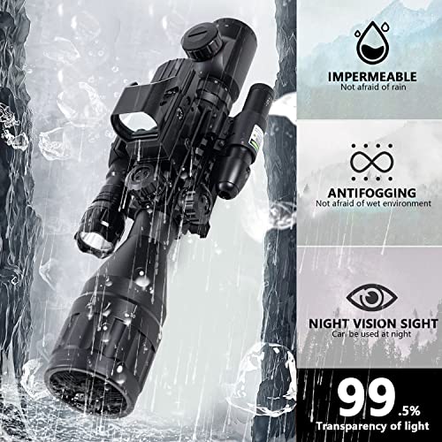 Qande 4-16x50AO Scope with Red Dot Holographic Sight