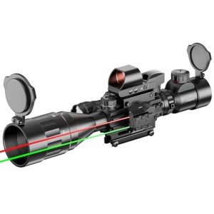 Qande 4-16x50AO Red/Green Dot Sight with Laser