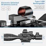 Qande 4-16x50AO Red/Green Dot Sight with Laser