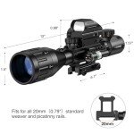 MidTen 4-12x50 Tactical Rifle Scope with Holographic Sight