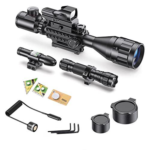 Qande 4-16x50AO Scope with Red Dot Holographic Sight