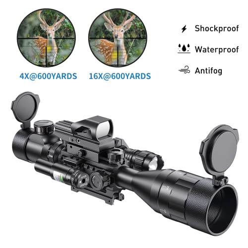 Qande 4-16x50AO Scope with Holographic Red Dot