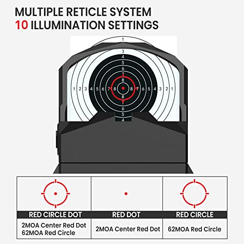 VOTATU PMD504 Red Dot Sight - Multiple Reticles