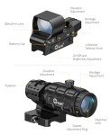 CVLIFE EagleFeather S03 Green Dot & 3X Magnifier