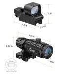 CVLIFE EagleFeather S03 Green Dot & 3X Magnifier