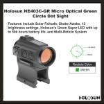 Holosun HE503CU-GR Green Circle Dot Sight