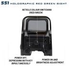 Holographic Red Green Reflex Sight for Tactical Use