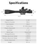 MidTen 6-24x50 Rifle Scope with Holographic Sight