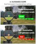 MidTen 6-24x50 Rifle Scope with Holographic Sight