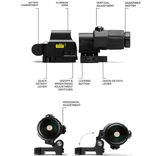558 Reflex Sight + G33 Magnifier Combo - Red Dot Scope