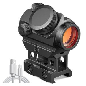 MidTen Rechargeable Waterproof Red Dot Sight 1x20mm