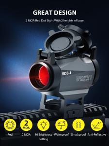2 MOA Red Dot Holographic Sight for Rails