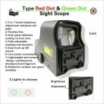 Red Green Dot Holographic Reflex Sight 553