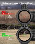 CVLIFE 3X Compact Prism Scope with Illuminated Reticle