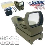 Red/Green Dot Holographic Reflex Sight with 4 Reticles