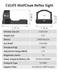 CVLIFE WolfCloak Motion Red Dot Sight