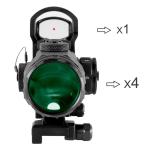 Hybrid HD 4x24mm Holographic Red Dot Sight