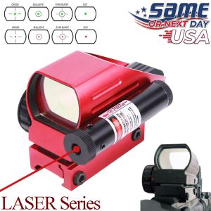 Tactical Red Green Dot Holographic Sight 4 Reticles