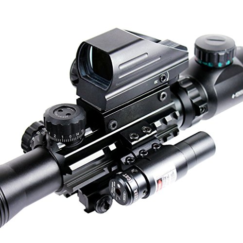 Alrebeto Tactical Rifle Scope Combo with Red Dot Holographic Sight