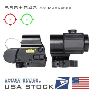 3x Magnifier Red Green Dot Holographic Sight